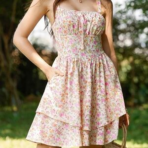 Floral Corset Mini Dress